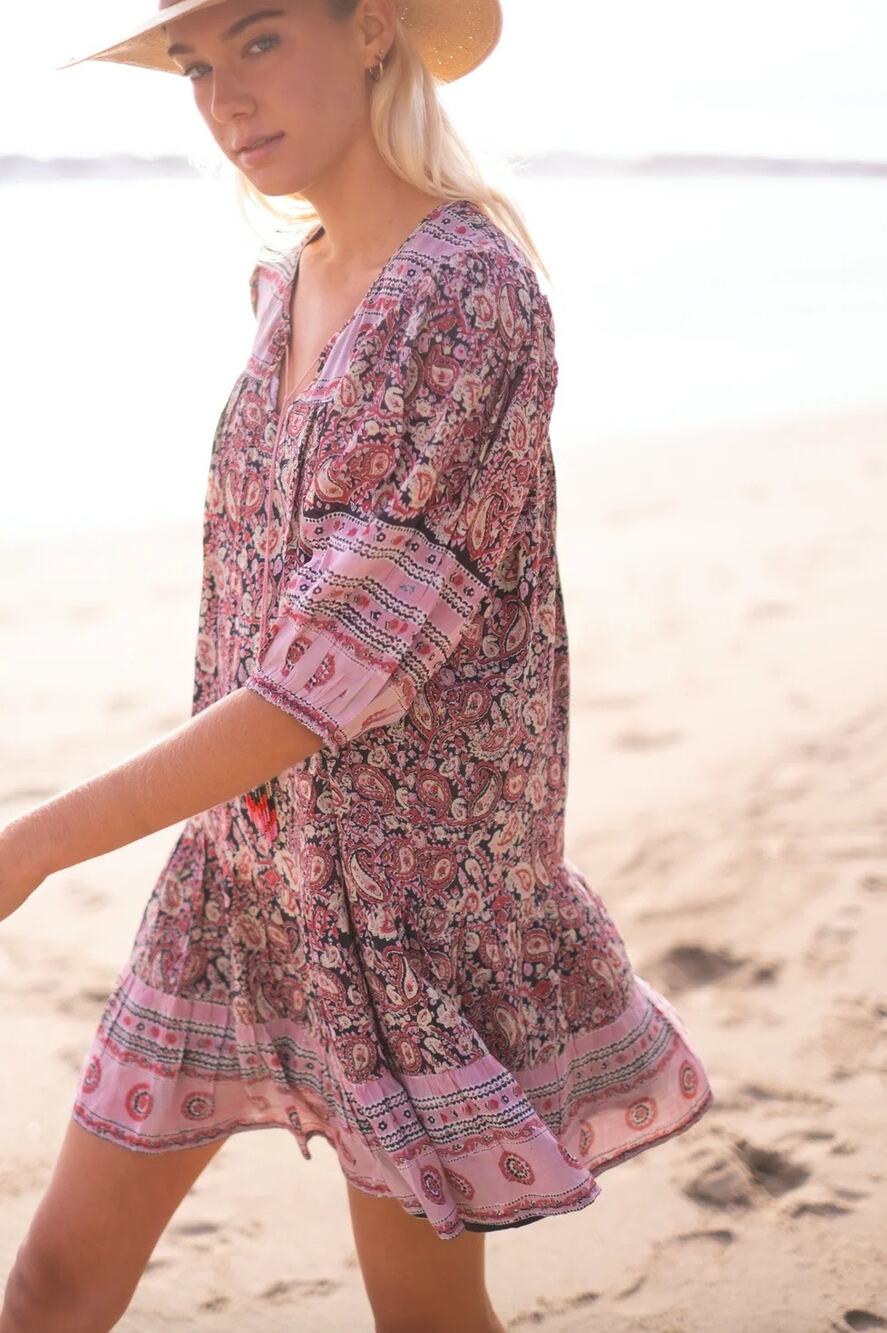 Bell by Alicia Bell Amelia Silk Cotton Voile Mini Dress